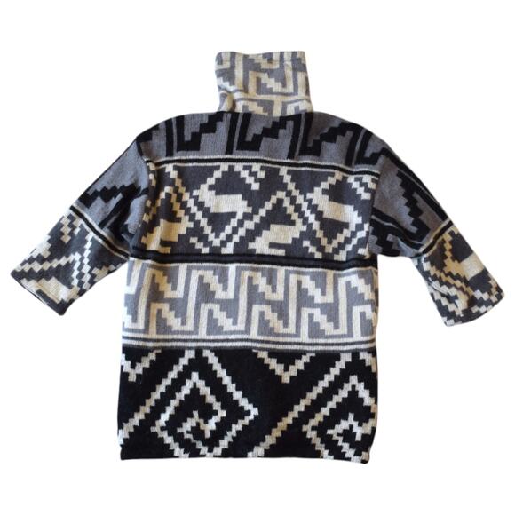 Reversible Wool Mohair Navajo Geometric Jacket Size Medium Unisex - Picture 4 of 10